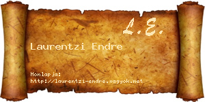 Laurentzi Endre névjegykártya